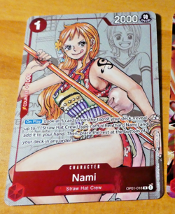 ONE PIECE ENGLISH CARD HOLO GAME CARTE NAMI OP01-016 ALT JCC EN ** - Image 1
