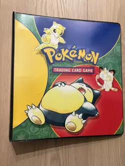 Rare Vintage Pokemon Binder WOTC Official 90s Snorlax Including Assorted Cards - Image 1
