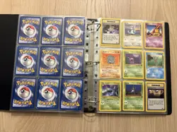 Rare Vintage Pokemon Binder WOTC Official 90s Snorlax Including Assorted Cards - Image 5