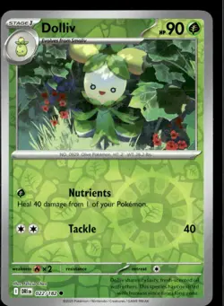 Pokemon Dolliv 022/182 Destined Rivals Reverse Holo Common 2 Card Lot - Image 1