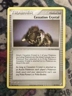 Pokemon Crystal Guardians Trainer Card Cessation Crystal 74/100 Regular TCG - Image 1