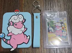 Flaaffy Pokemon S. Chinese Silicone Card Display Keychain & Full Art Card - Image 1