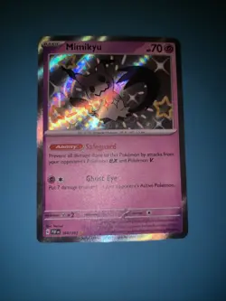 Pokemon TCG Shiny Mimikyu Paldean Fates Card 160/091 NM Condition - Image 1