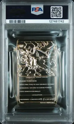 1999 BURGER KING POKEMON GOLD METAL CARD CHARIZARD PSA 8 NM-MINT LOW POP! - Image 2