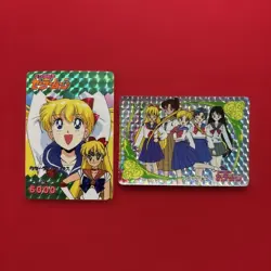 Sailor Moon Hologram Card Venus Warrior Set of 2 - Image 1
