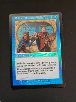 Private Research Urza's Destiny Foil NM MTG - Image 1