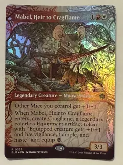 Mabel, Heir to Cragflame Showcase Foil - Bloomburrow MTG - Image 1