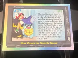 Pokemon TV Animation Series 2 #EP12 Here Comes the Squirtle Squad- Foil Topps - Image 3