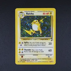 Raichu - Pokemon Karte TCG 16/130 Rare Holo Basis-Set 2 /Q53 - Image 2