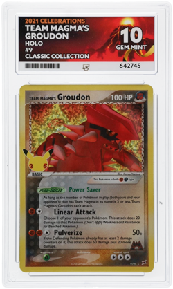 Pokemon Cards Team Magma's Groudon 9/95 ACE 10 Celebrations Classic Collection - Image 1