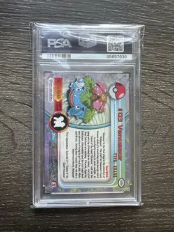 1999 Topps Pokemon TV Venusaur Rainbow Foil Card #3 PSA 8 - Image 2