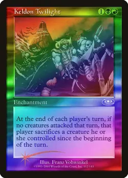 Keldon Twilight FOIL Planeshift HEAVILY PLD Black Red Rare MAGIC CARD ABUGames - Image 1
