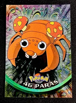 Paras LP Foil Topps Pokemon Card #46 TV Animation Series 1 Black Logo Light Play - Image 1