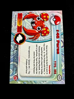 Paras LP Foil Topps Pokemon Card #46 TV Animation Series 1 Black Logo Light Play - Image 2