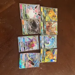 Lot Of 8 hidden fates GX Pokemon Cards NM - Image 1