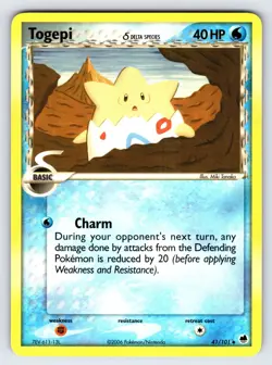 Togepi Delta Species 41/101 EX Dragon Frontiers Pokemon Card TCG Uncommon - Nm - Image 1