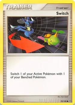 SWITCH 93/100 - TRAINER - DP Stormfront - 2008 Pokemon CARD - NM - Image 1