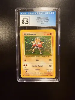 CGC 8.5 Hitmonchan 1999 Base Set 7/102 Holo Pokemon Card - Image 1
