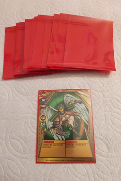 BAKUGAN PREMIUM QUALITY CARD SLEEVES PYRUS RED 100 COUNT RARE HARD TO FIND - Image 1