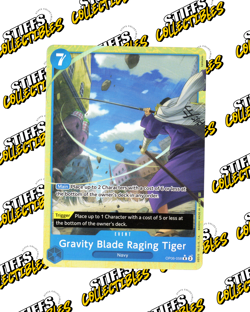 Gravity Blade Raging Tiger OP06-058 Alt Art Rare- One Piece Card The Best Vol.2 - Image 1