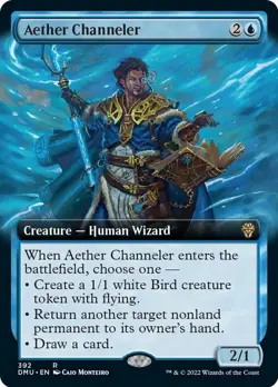 Aether Channeler (Extended Art) [Dominaria United] Foil Near Mint - Image 1