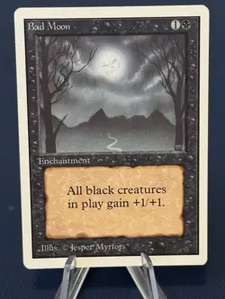 MTG - Magic The Gathering - Bad Moon - Revised - LP/EX! - Image 1