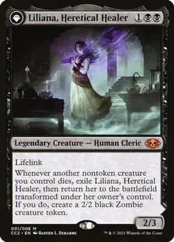 Liliana, Heretical Healer X1 -NM/M- Commander Collection: Black - Image 1