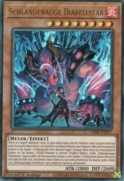 yugioh Schlangenauge Diabellstar LEDE-DE011 ULTRA RARE 1AUFLAGE DEUTSCH - Image 1
