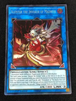 YUGIOH ALEISTER THE INVOKER OF MADNESS GEIM-EN053 1ST COLLECTORS RARE (NM) - Image 1