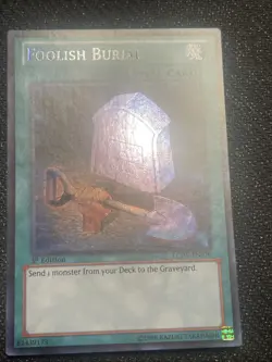 Yu-Gi-Oh LCJW-EN070 Foolish Burial Secret Rare 1st Edition LP - Image 2