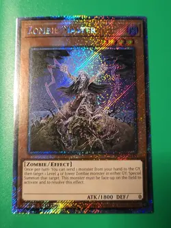 Yu-Gi-Oh! Zombie Master RA03-EN185 Platinum Secret Rare 1st Edition - Image 1