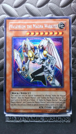 | Yugioh Valkyrion the Magna Warrior SDD-001 Secret Rare Video Game Promo DMG | - Image 1