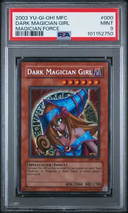 2003 YU-GI-OH! MFC-MAGICIAN'S FORCE #000 DARK MAGICIAN GIRL PSA 9 - Image 1