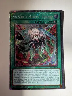 Yugioh! Sky Striker Mobilize - Linkage! Plat. Secret Rare RA03-EN274 1st Ed NM. - Image 1