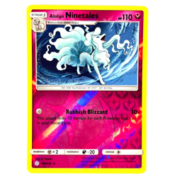 POKEMON Alolan Ninetales 145/236 Cosmic Eclipse Reverse Holo Rare Card NM - Image 1