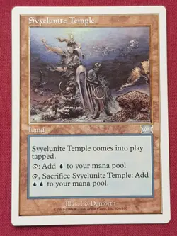 Magic The Gathering 6TH EDITION SVYELUNITE TEMPLE land card MTG - Image 1