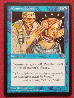 Magic The Gathering MIRAGE MEMORY LAPSE blue card MTG - Image 1