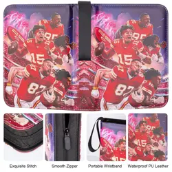 Football Card Binder with Sleeves 400 Pocket, Kansas City Football Card Holder - Image 2