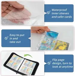 Football Card Binder with Sleeves 400 Pocket, Kansas City Football Card Holder - Image 3