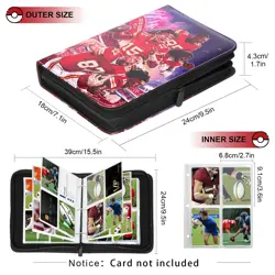 Football Card Binder with Sleeves 400 Pocket, Kansas City Football Card Holder - Image 4