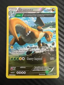 Pokemon TCG Dragonite Roaring Skies Reverse Holo Rare Card 52/108 DMG - Image 1