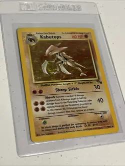Pokemon TCG Kabutops Holo Rare Card 9/62 Fossil Unlimited 1999 Vintage - Image 1