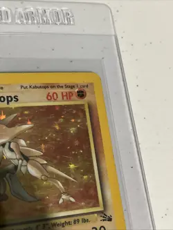Pokemon TCG Kabutops Holo Rare Card 9/62 Fossil Unlimited 1999 Vintage - Image 4