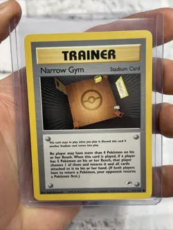 Pokemon Gym Heroes Narrow Gym #124/132 Vintage Common Trainer Card Nintendo NM - Image 1
