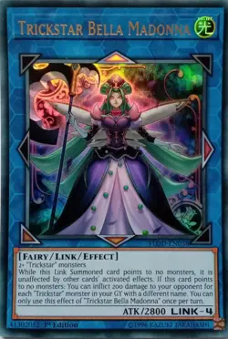 FLOD-EN038 TRICKSTAR BELLA MADONNA ULTRA RARE 1ST EDITION YuGiOh CARD - Image 1