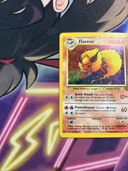 Flareon - 3/64 - Pokemon Jungle Unlimited Holo Rare Card WOTC MP - Image 2