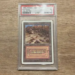 MTG Unlimited Plateau PSA 5 Dual Land Graded EX Excellent Magic The Gathering - Image 1