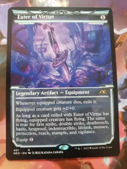 Showcase Eater of Virtue Kamigawa : Neon Dynasty NM MTG - Image 1