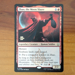 Zhao, the Moon Slayer - Prerelease Foil Stamped Promo - Avatar MTG - Image 1