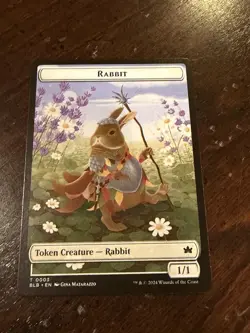 2025 Magic The Gathering Bloomburrow #T3 Rabbit Token - Image 2